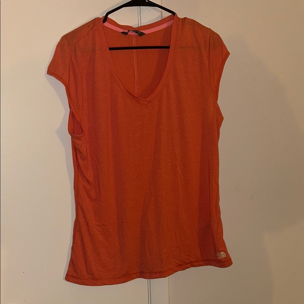 The North Face Women's Vibrant Orange Short Sleeve Tee